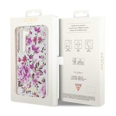 Guess Flower Collection - Etui Samsung Galaxy S23 (biały) Guess Flower Collection - Etui Samsung Galaxy S23 (biały)