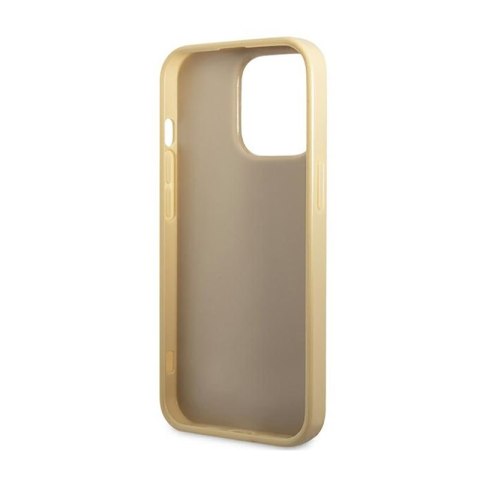 Guess Glitter Flakes Metal Logo Case - Etui iPhone 14 Pro Max (złoty) Guess Glitter Flakes Metal Logo Case - Etui iPhone 14 Pro Max (złoty)