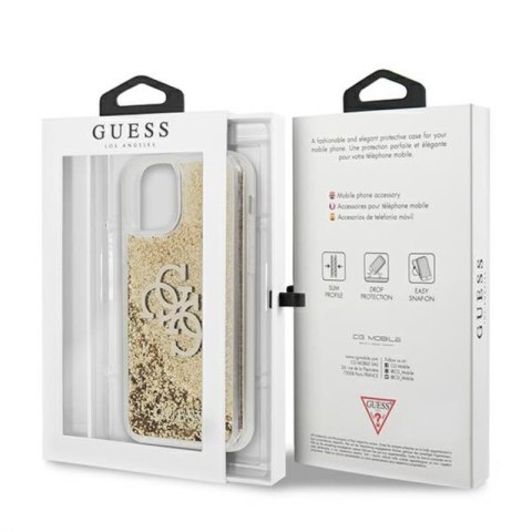 Guess Liquid Glitter 4G Big Logo - Etui iPhone 11 (złoty) Guess Liquid Glitter 4G Big Logo - Etui iPhone 11 (złoty)