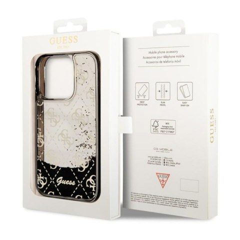 Guess Liquid Glitter Transculent 4G - Etui iPhone 14 Pro (Czarny) Guess Liquid Glitter Transculent 4G - Etui iPhone 14 Pro (Czarny)