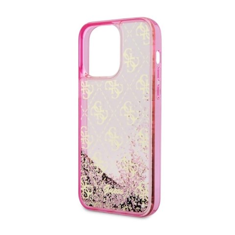 Guess Liquid Glitter Transculent 4G - Etui iPhone 14 Pro Max (Różowy) Guess Liquid Glitter Transculent 4G - Etui iPhone 14 Pro Max (Różowy)