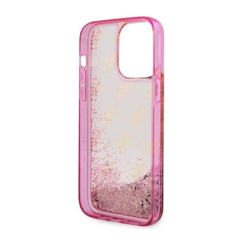 Guess Liquid Glitter Transculent 4G - Etui iPhone 14 Pro Max (Różowy) Guess Liquid Glitter Transculent 4G - Etui iPhone 14 Pro Max (Różowy)
