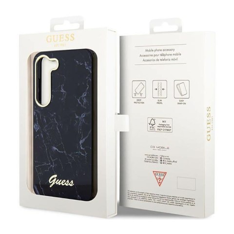 Guess Marble Collection - Etui Samsung Galaxy S23+ (czarny) Guess Marble Collection - Etui Samsung Galaxy S23+ (czarny)