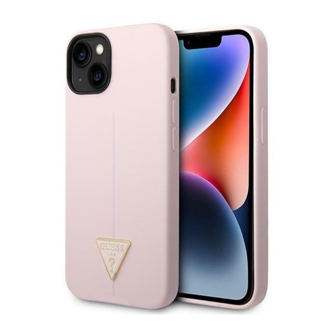 Guess Silicone Triangle Logo - Etui iPhone 14 Plus (fioletowy) Guess Silicone Triangle Logo - Etui iPhone 14 Plus (fioletowy)
