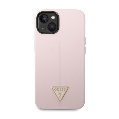 Guess Silicone Triangle Logo - Etui iPhone 14 Plus (fioletowy) Guess Silicone Triangle Logo - Etui iPhone 14 Plus (fioletowy)