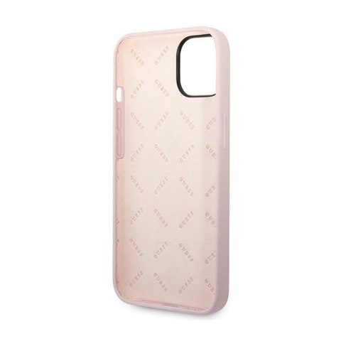Guess Silicone Triangle Logo - Etui iPhone 14 Plus (fioletowy) Guess Silicone Triangle Logo - Etui iPhone 14 Plus (fioletowy)
