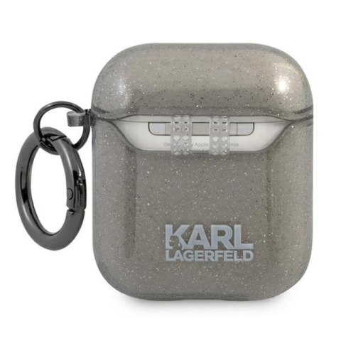 Karl Lagerfeld Choupette Head Glitter - Etui Airpods (czarny) Karl Lagerfeld Choupette Head Glitter - Etui Airpods (czarny)
