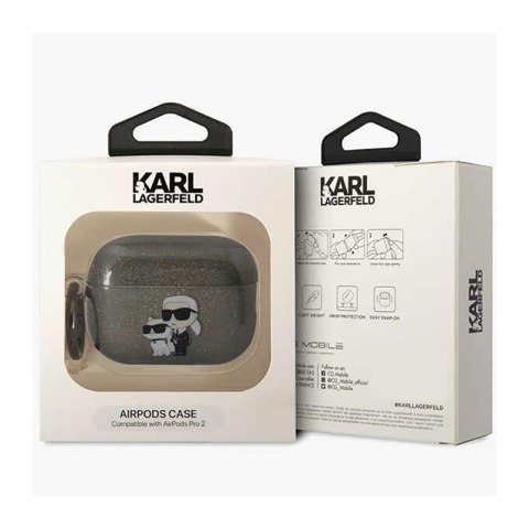 Karl Lagerfeld Glitter NFT Karl & Choupette - Etui AirPods Pro 2 (czarny) Karl Lagerfeld Glitter NFT Karl & Choupette - Etui AirPods Pro 2 (czarny)