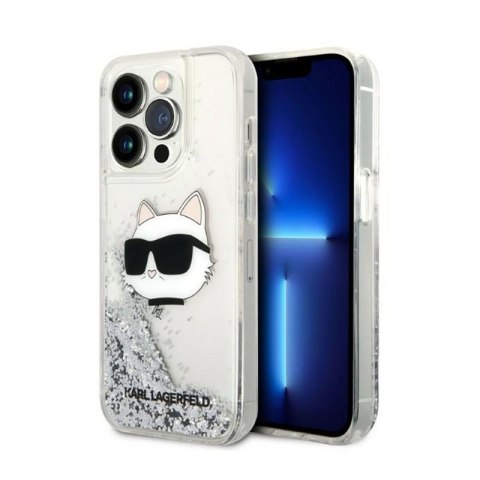 Karl Lagerfeld Liquid Glitter NFT Choupette Head - Etui iPhone 14 Pro Max (srebrny) Karl Lagerfeld Liquid Glitter NFT Choupette Head - Etui iPhone 14 Pro Max (srebrny)