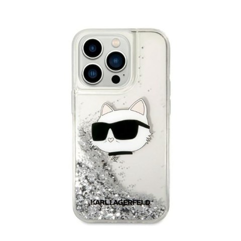 Karl Lagerfeld Liquid Glitter NFT Choupette Head - Etui iPhone 14 Pro Max (srebrny) Karl Lagerfeld Liquid Glitter NFT Choupette Head - Etui iPhone 14 Pro Max (srebrny)