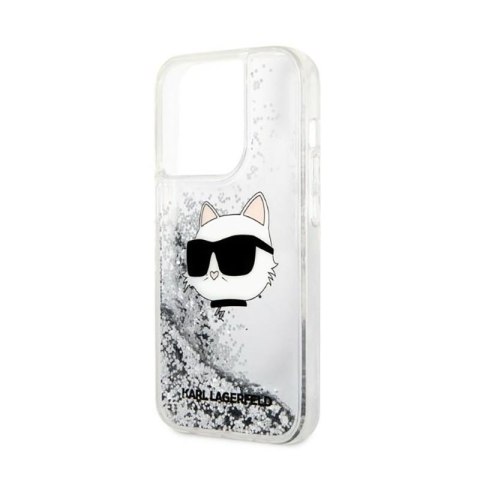 Karl Lagerfeld Liquid Glitter NFT Choupette Head - Etui iPhone 14 Pro Max (srebrny) Karl Lagerfeld Liquid Glitter NFT Choupette Head - Etui iPhone 14 Pro Max (srebrny)