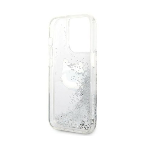 Karl Lagerfeld Liquid Glitter NFT Choupette Head - Etui iPhone 14 Pro Max (srebrny) Karl Lagerfeld Liquid Glitter NFT Choupette Head - Etui iPhone 14 Pro Max (srebrny)
