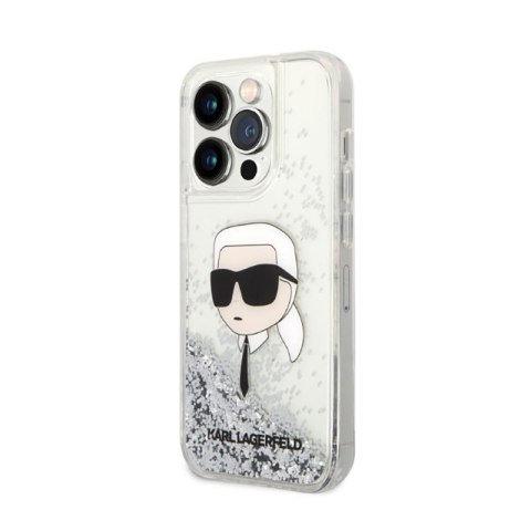 Karl Lagerfeld Liquid Glitter NFT Karl's Head - Etui iPhone 14 Pro (srebrny) Karl Lagerfeld Liquid Glitter NFT Karl's Head - Etui iPhone 14 Pro (srebrny)