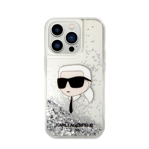 Karl Lagerfeld Liquid Glitter NFT Karl's Head - Etui iPhone 14 Pro (srebrny) Karl Lagerfeld Liquid Glitter NFT Karl's Head - Etui iPhone 14 Pro (srebrny)
