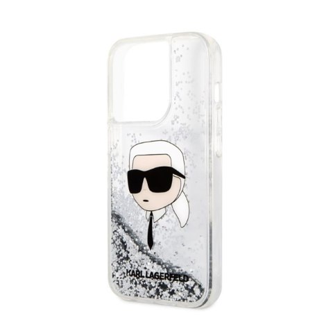 Karl Lagerfeld Liquid Glitter NFT Karl's Head - Etui iPhone 14 Pro (srebrny) Karl Lagerfeld Liquid Glitter NFT Karl's Head - Etui iPhone 14 Pro (srebrny)