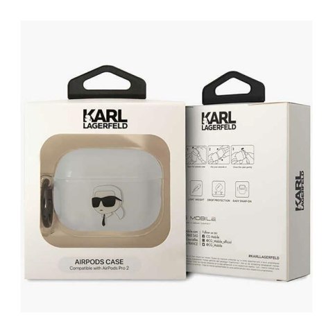 Karl Lagerfeld NFT Ikonik Karl Head - Etui AirPods Pro 2 (przezroczysty) Karl Lagerfeld NFT Ikonik Karl Head - Etui AirPods Pro 2 (przezroczysty)