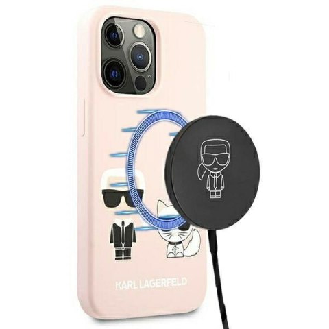 Karl Lagerfeld Slilicone Karl & Choupette Magsafe - Etui iPhone 13 Pro (różowy) Karl Lagerfeld Slilicone Karl & Choupette Magsafe - Etui iPhone 13 Pro (różowy)
