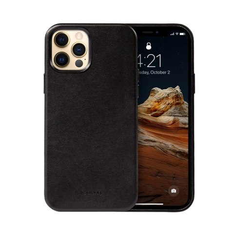 Crong Essential Cover - Etui ze skóry ekologicznej iPhone 12 Pro Max (czarny) Crong Essential Cover - Etui ze skóry ekologicznej iPhone 12 Pro Max (czarny)