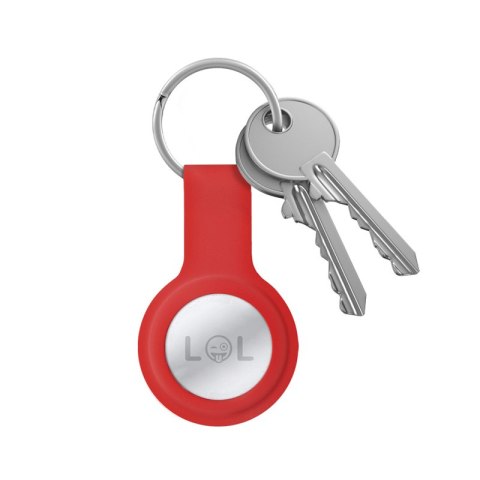 Crong Silicone Case with Key Ring - Etui ochronne brelok do Apple AirTag (czerwony) Crong Silicone Case with Key Ring - Etui ochronne brelok do Apple AirTag (czerwony)