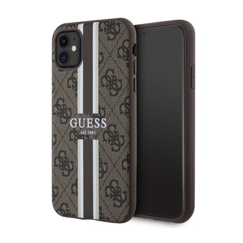 Guess 4G Printed Stripes MagSafe - Etui iPhone 11 (Brązowy) Guess 4G Printed Stripes MagSafe - Etui iPhone 11 (Brązowy)