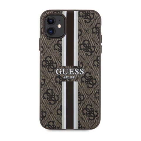 Guess 4G Printed Stripes MagSafe - Etui iPhone 11 (Brązowy) Guess 4G Printed Stripes MagSafe - Etui iPhone 11 (Brązowy)