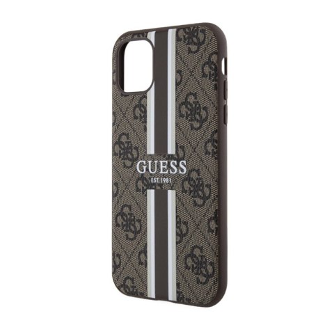 Guess 4G Printed Stripes MagSafe - Etui iPhone 11 (Brązowy) Guess 4G Printed Stripes MagSafe - Etui iPhone 11 (Brązowy)