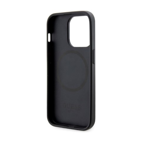 Guess 4G Printed Stripes MagSafe - Etui iPhone 14 Pro (Czarny) Guess 4G Printed Stripes MagSafe - Etui iPhone 14 Pro (Czarny)