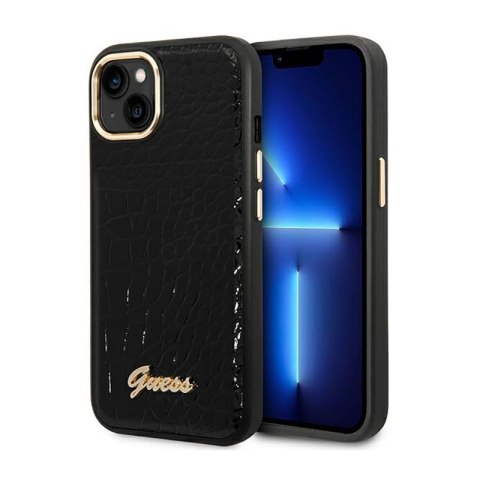 Guess Croco Collection - Etui iPhone 14 Plus (czarny) Guess Croco Collection - Etui iPhone 14 Plus (czarny)