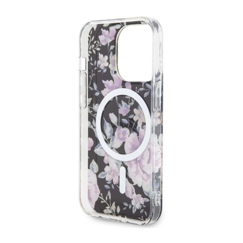 Guess Flower MagSafe - Etui iPhone 14 Pro (Czarny) Guess Flower MagSafe - Etui iPhone 14 Pro (Czarny)
