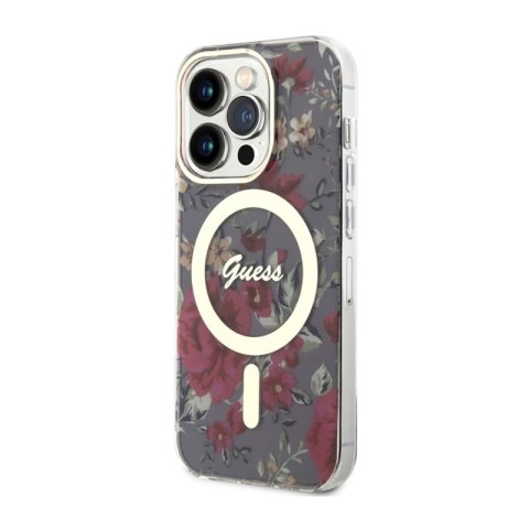 Guess Flower MagSafe - Etui iPhone 14 Pro (Zielony) Guess Flower MagSafe - Etui iPhone 14 Pro (Zielony)