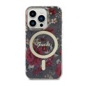 Guess Flower MagSafe - Etui iPhone 14 Pro (Zielony)