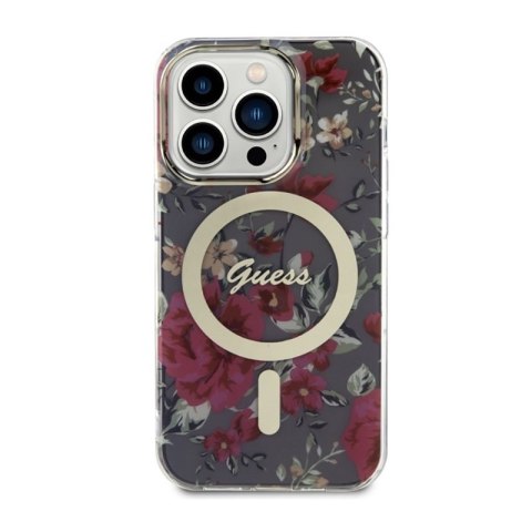 Guess Flower MagSafe - Etui iPhone 14 Pro (Zielony) Guess Flower MagSafe - Etui iPhone 14 Pro (Zielony)