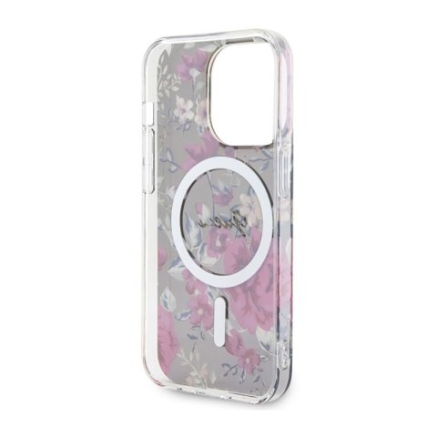 Guess Flower MagSafe - Etui iPhone 14 Pro (Zielony) Guess Flower MagSafe - Etui iPhone 14 Pro (Zielony)