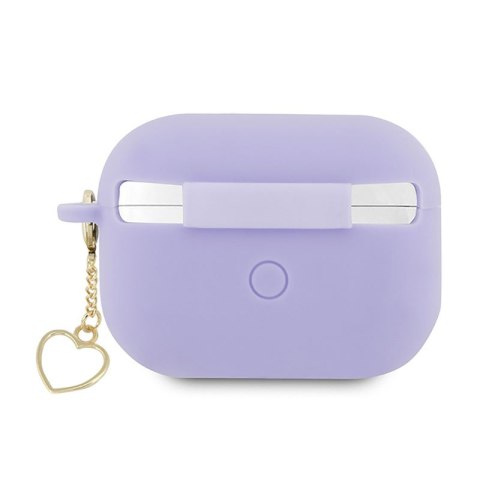Guess Silicone Heart Charm - Etui AirPods Pro 2 (fioletowy) Guess Silicone Heart Charm - Etui AirPods Pro 2 (fioletowy)