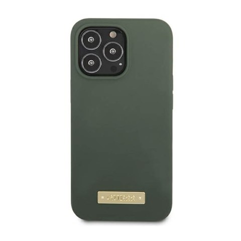Guess Silicone Logo Plate MagSafe - Etui iPhone 13 Pro (zielony) Guess Silicone Logo Plate MagSafe - Etui iPhone 13 Pro (zielony)