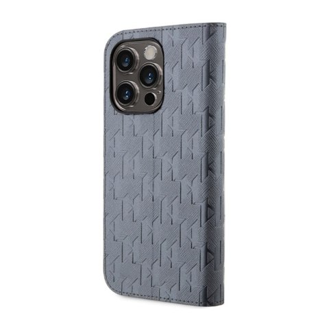 Karl Lagerfeld Booktype Saffiano Monogram - Etui iPhone 14 Pro Max (Srebrny) Karl Lagerfeld Booktype Saffiano Monogram - Etui iPhone 14 Pro Max (Srebrny)