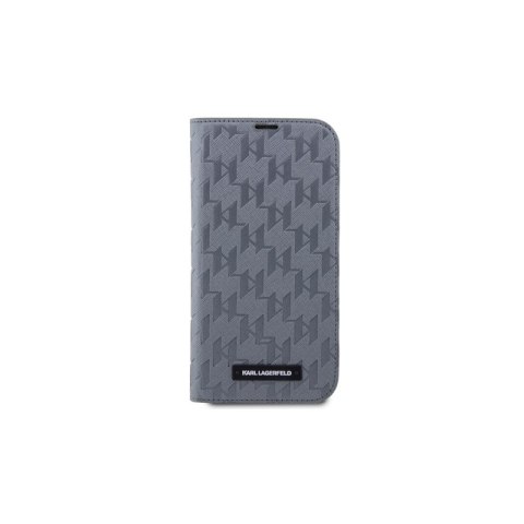 Karl Lagerfeld Booktype Saffiano Monogram - Etui iPhone 14 Pro (Srebrny) Karl Lagerfeld Booktype Saffiano Monogram - Etui iPhone 14 Pro (Srebrny)