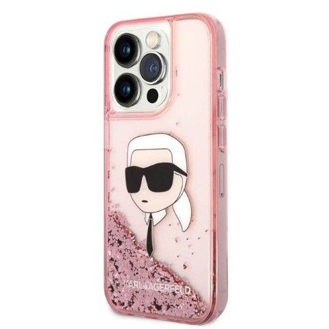 Karl Lagerfeld Liquid Glitter NFT Karl's Head - Etui iPhone 14 Pro Max (różowy) Karl Lagerfeld Liquid Glitter NFT Karl's Head - Etui iPhone 14 Pro Max (różowy)