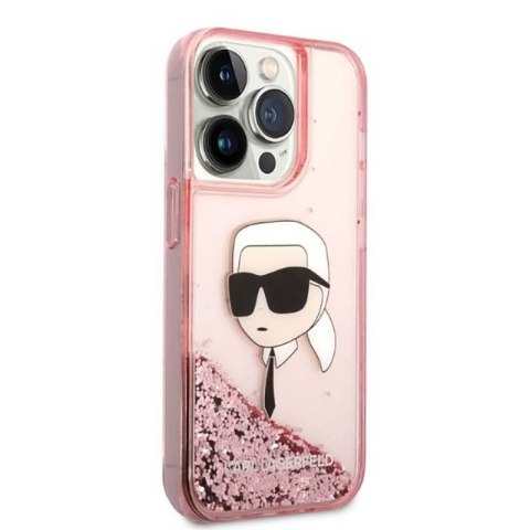 Karl Lagerfeld Liquid Glitter NFT Karl's Head - Etui iPhone 14 Pro Max (różowy) Karl Lagerfeld Liquid Glitter NFT Karl's Head - Etui iPhone 14 Pro Max (różowy)