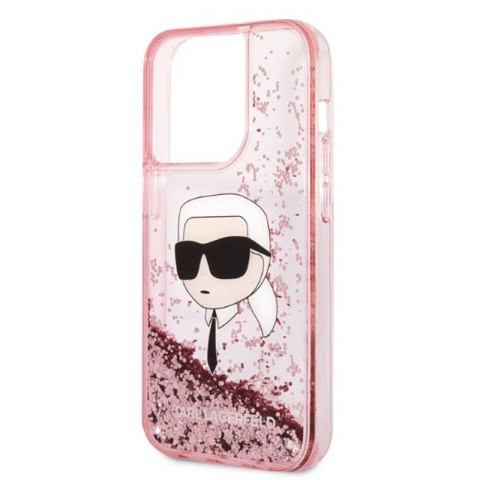 Karl Lagerfeld Liquid Glitter NFT Karl's Head - Etui iPhone 14 Pro Max (różowy) Karl Lagerfeld Liquid Glitter NFT Karl's Head - Etui iPhone 14 Pro Max (różowy)