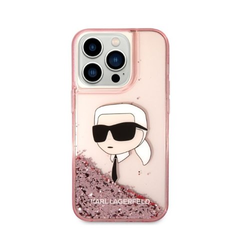 Karl Lagerfeld Liquid Glitter NFT Karl's Head - Etui iPhone 14 Pro Max (różowy) Karl Lagerfeld Liquid Glitter NFT Karl's Head - Etui iPhone 14 Pro Max (różowy)