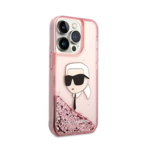 Karl Lagerfeld Liquid Glitter NFT Karl's Head - Etui iPhone 14 Pro Max (różowy) Karl Lagerfeld Liquid Glitter NFT Karl's Head - Etui iPhone 14 Pro Max (różowy)