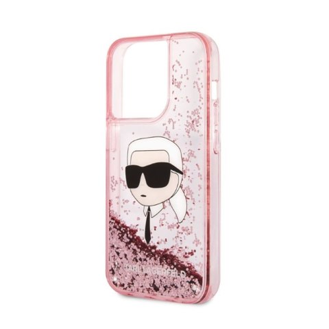 Karl Lagerfeld Liquid Glitter NFT Karl's Head - Etui iPhone 14 Pro Max (różowy) Karl Lagerfeld Liquid Glitter NFT Karl's Head - Etui iPhone 14 Pro Max (różowy)