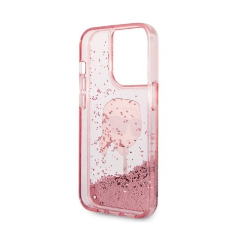 Karl Lagerfeld Liquid Glitter NFT Karl's Head - Etui iPhone 14 Pro Max (różowy) Karl Lagerfeld Liquid Glitter NFT Karl's Head - Etui iPhone 14 Pro Max (różowy)