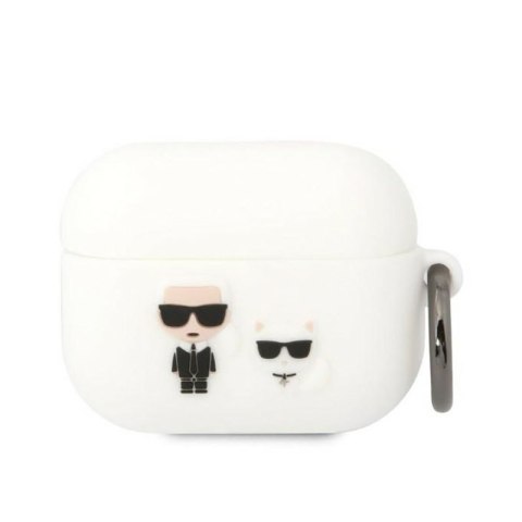 Karl Lagerfeld Silicone Karl & Choupette - Etui AirPods Pro (biały) Karl Lagerfeld Silicone Karl & Choupette - Etui AirPods Pro (biały)