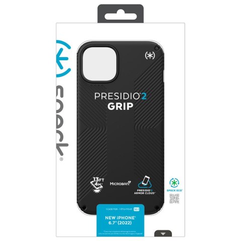 Speck Presidio2 Grip - Antypoślizgowe etui iPhone 15 Plus / 14 Plus (Black / Black / White) Speck Presidio2 Grip - Antypoślizgowe etui iPhone 15 Plus / 14 Plus (Black / Black / White)