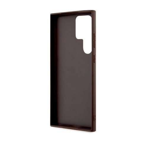 Guess 4G Bottom Stripe Metal Logo Collection - Etui Samsung Galaxy S23 Ultra (brązowy) Guess 4G Bottom Stripe Metal Logo Collection - Etui Samsung Galaxy S23 Ultra (brązowy)