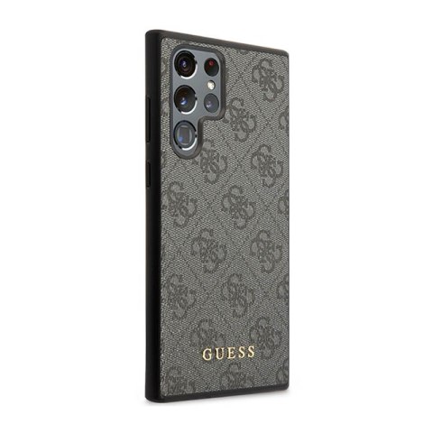 Guess 4G Metal Logo - Etui Samsung Galaxy S23 Ultra (szary) Guess 4G Metal Logo - Etui Samsung Galaxy S23 Ultra (szary)