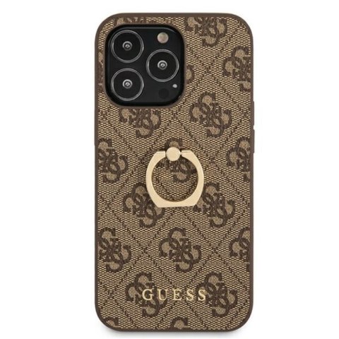 Guess 4G Ring Case - Etui iPhone 13 Pro (brązowy) Guess 4G Ring Case - Etui iPhone 13 Pro (brązowy)