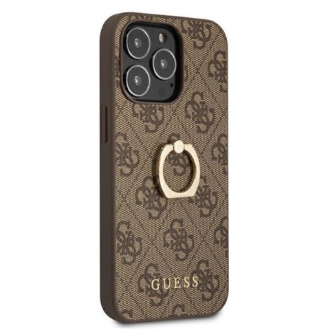 Guess 4G Ring Case - Etui iPhone 13 Pro (brązowy) Guess 4G Ring Case - Etui iPhone 13 Pro (brązowy)